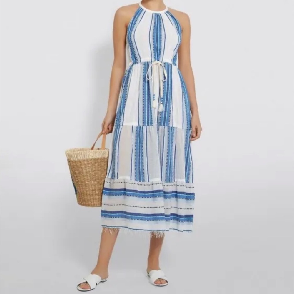 Lemlem Welela Halter Tiered Midi Dress - Size XS